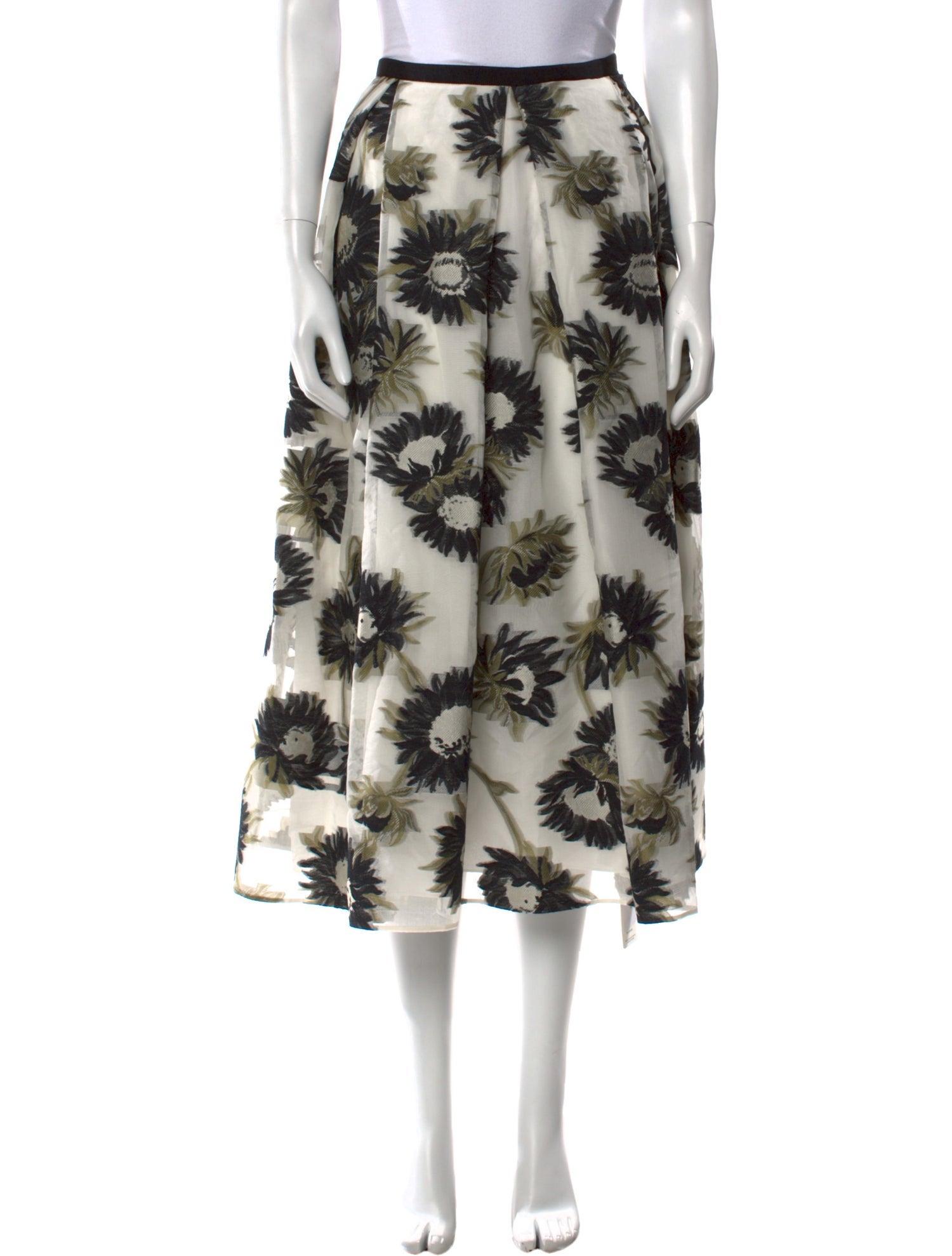 Erdem Floral Print Midi Length Skirt