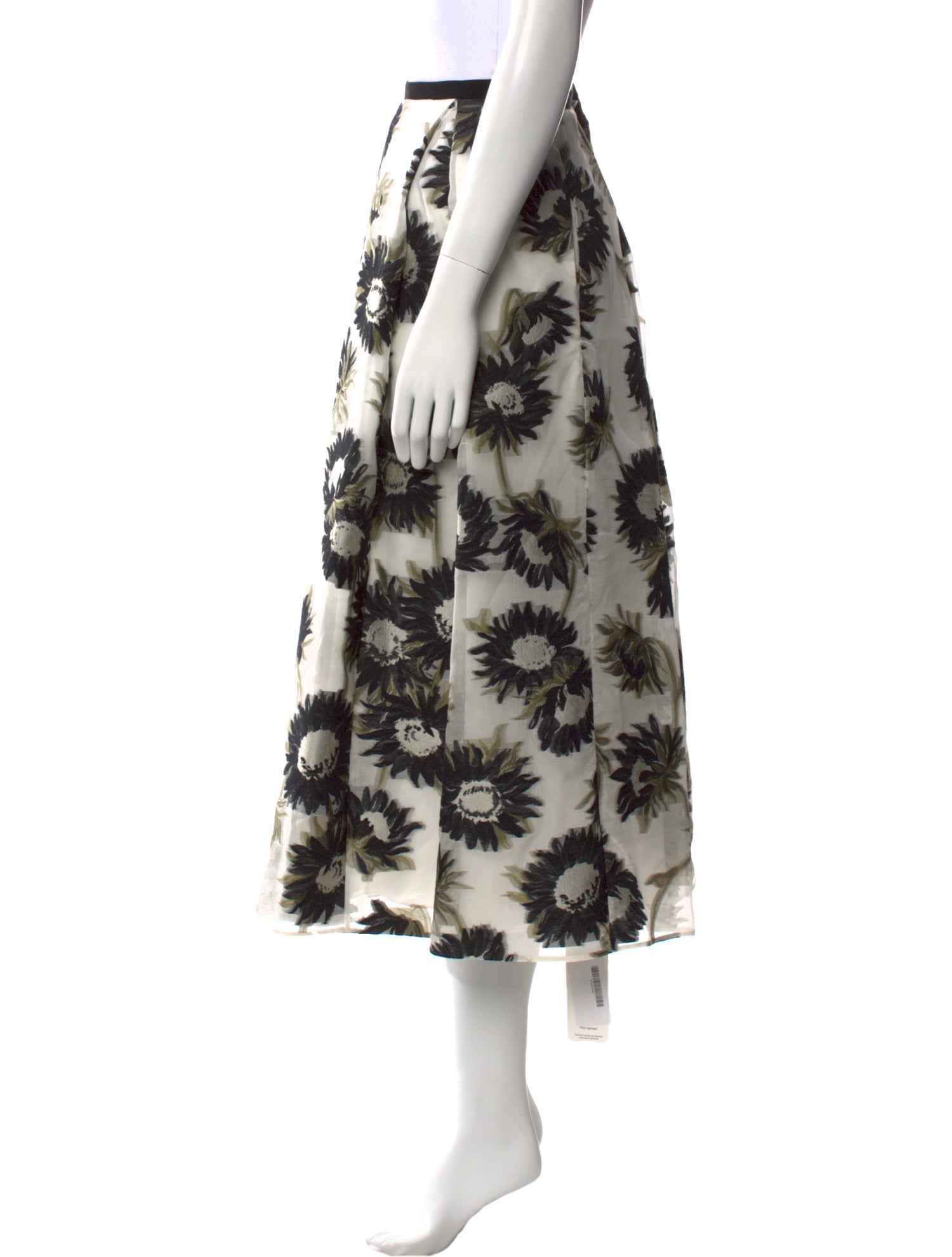 Erdem Floral Print Midi Length Skirt