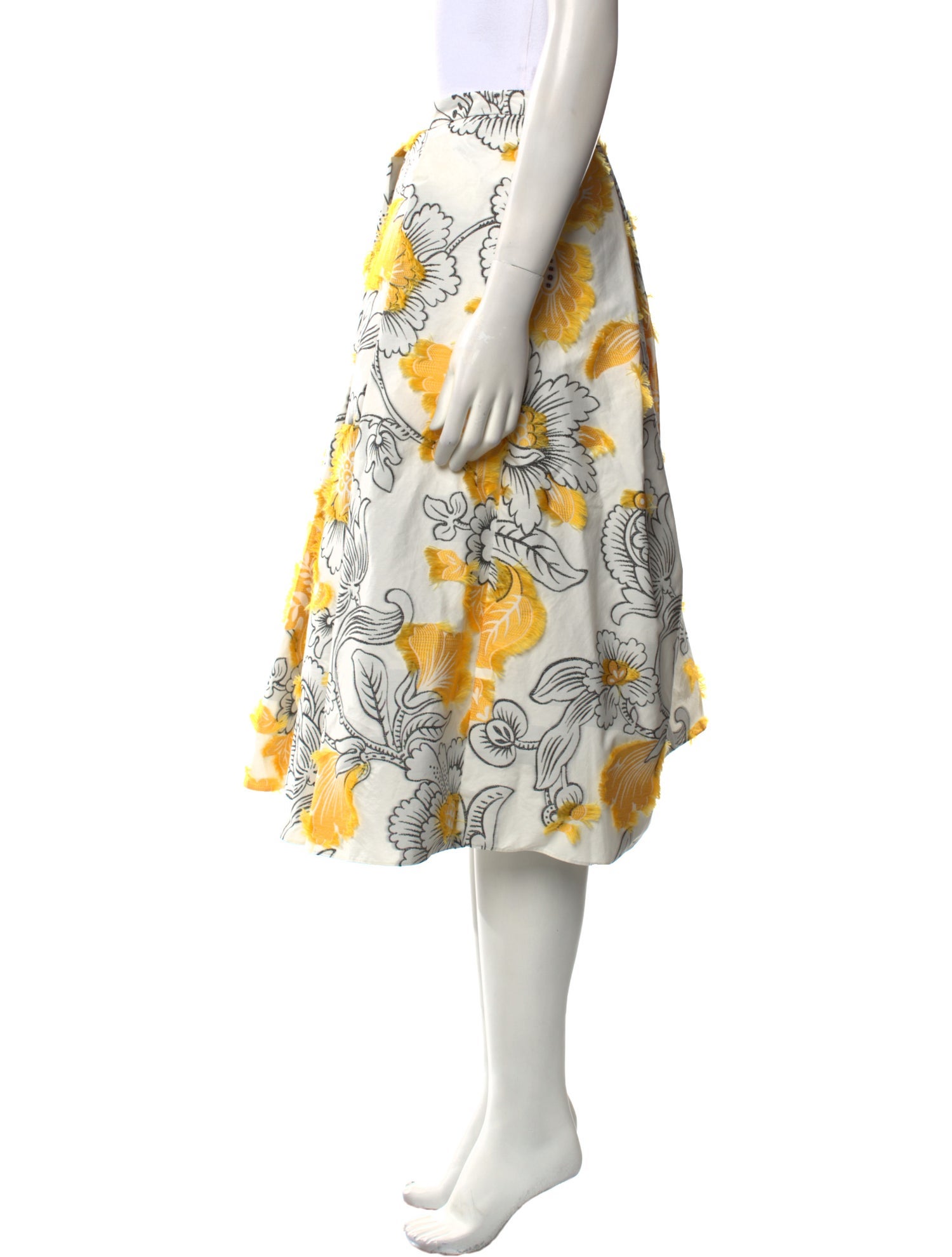 Erdem Floral Print Knee-Length Skirt