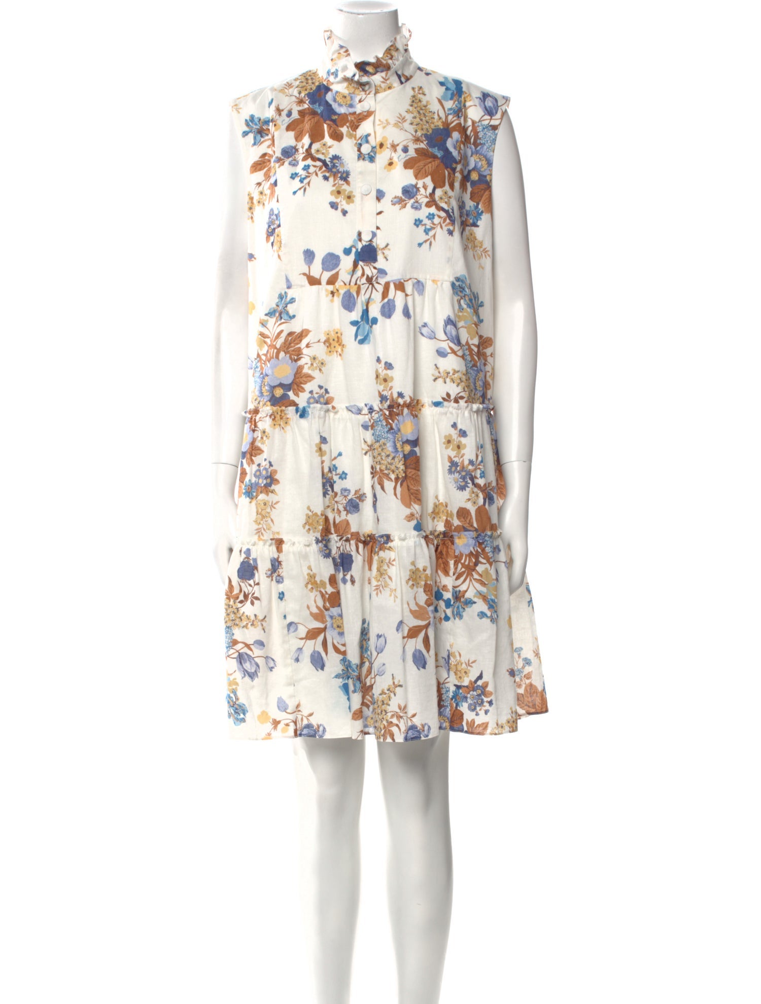 Erdem Linen Knee-Length Dress