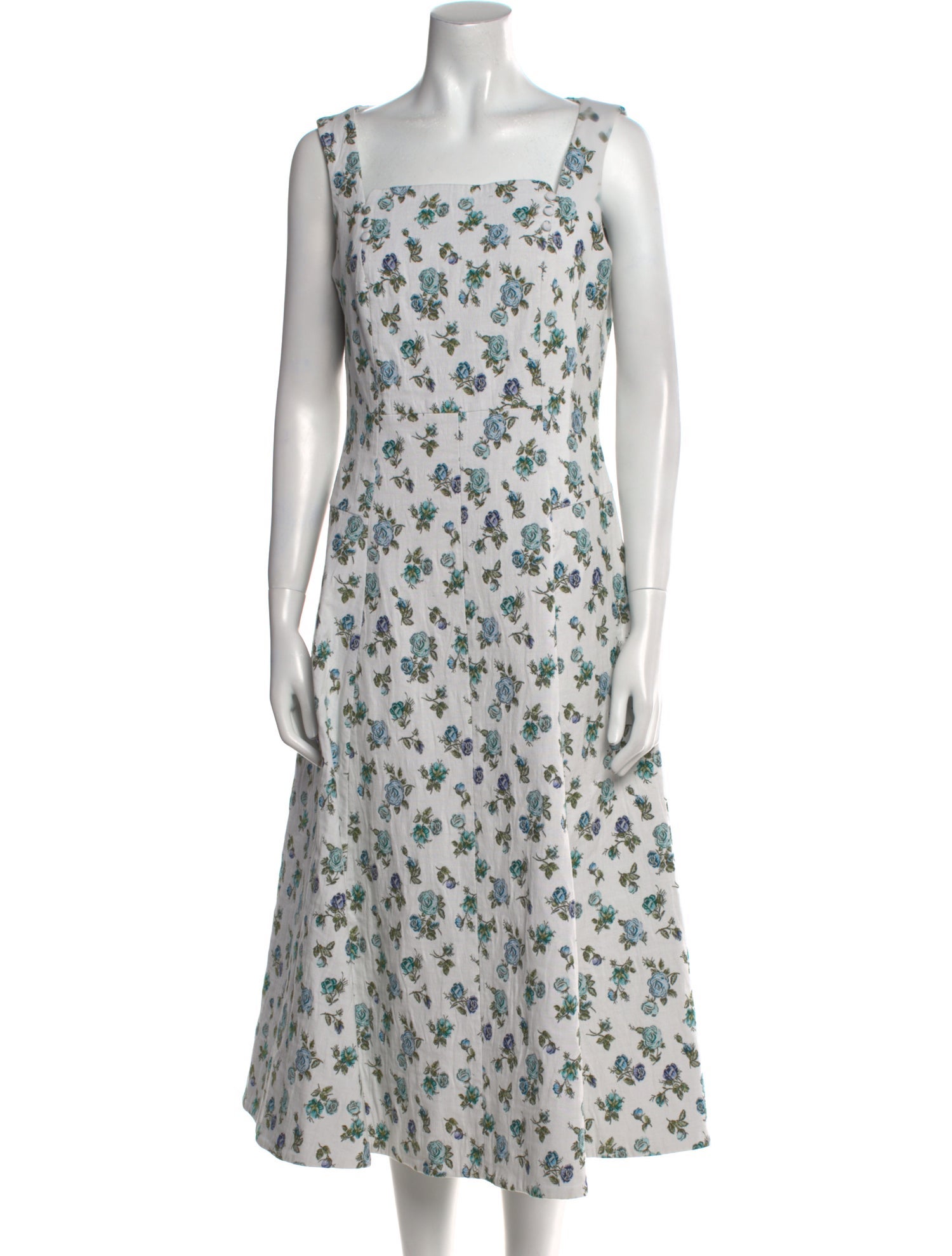 Erdem Floral Print Midi Length Dress