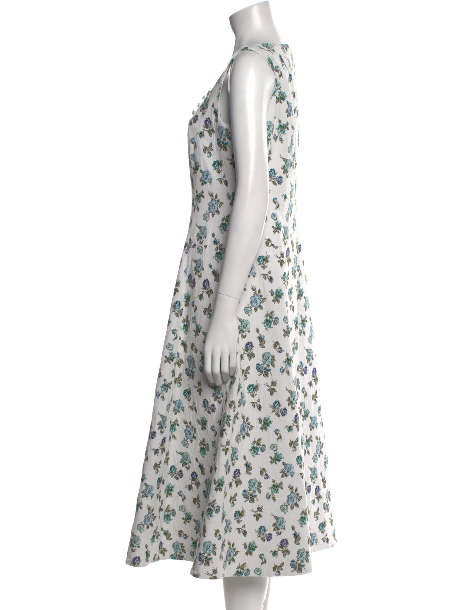 Erdem Floral Print Midi Length Dress