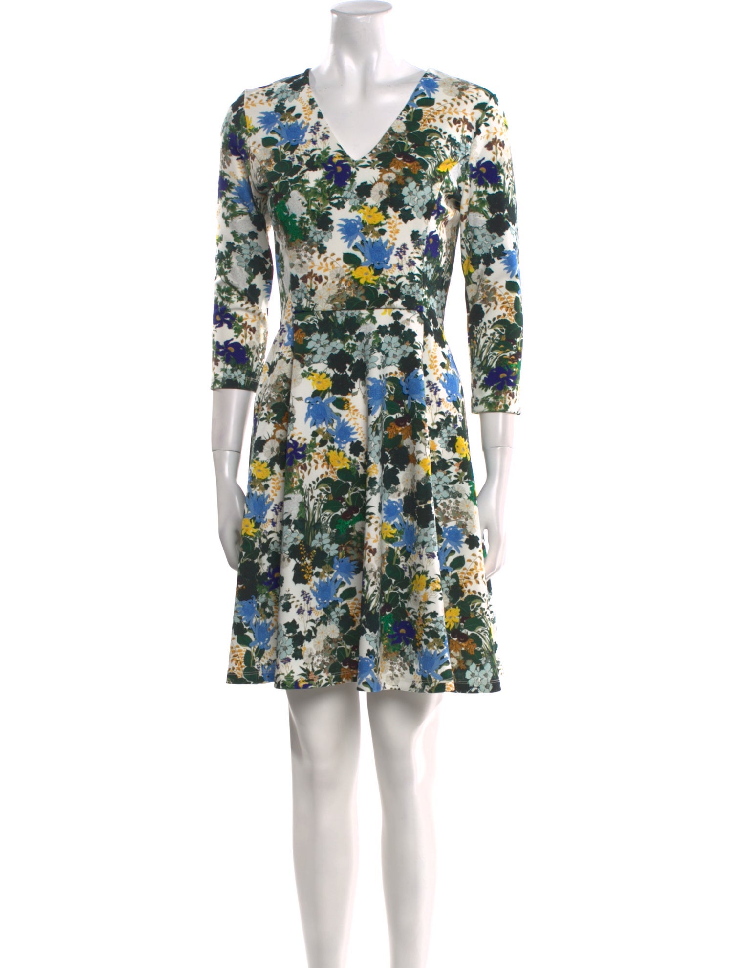 Erdem Floral Print Knee-Length Dress