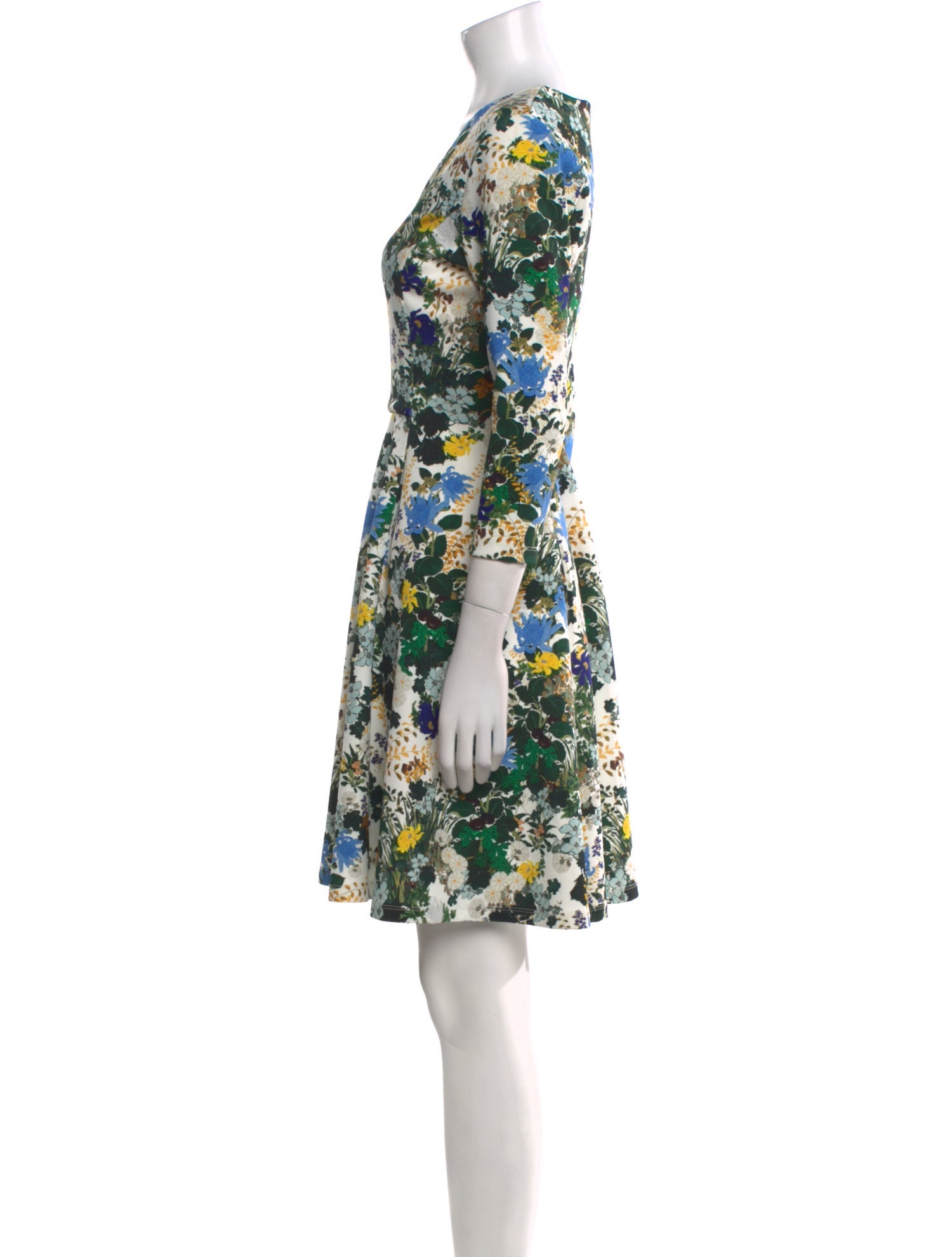 Erdem Floral Print Knee-Length Dress