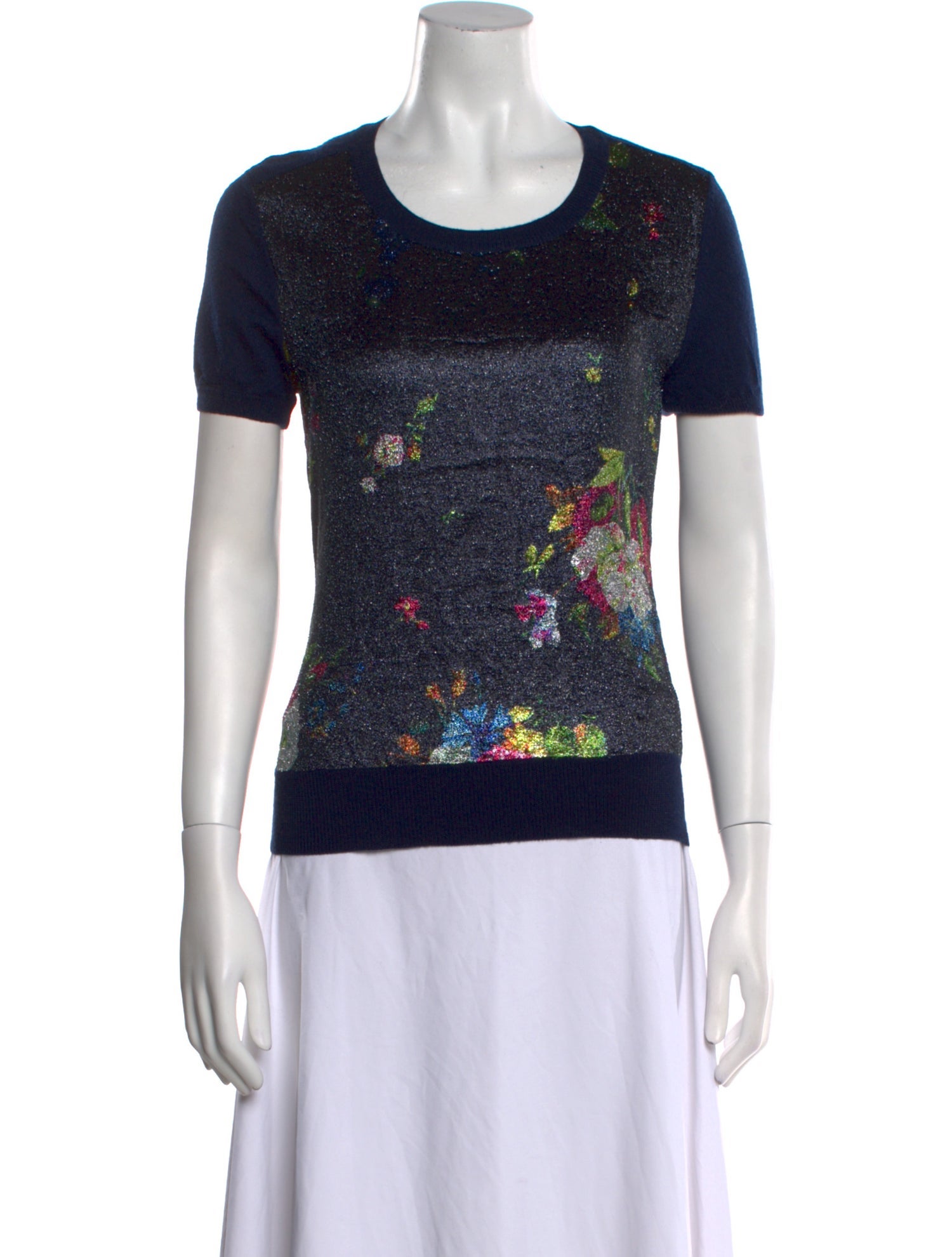 Erdem Merino Wool Floral Print Sweater