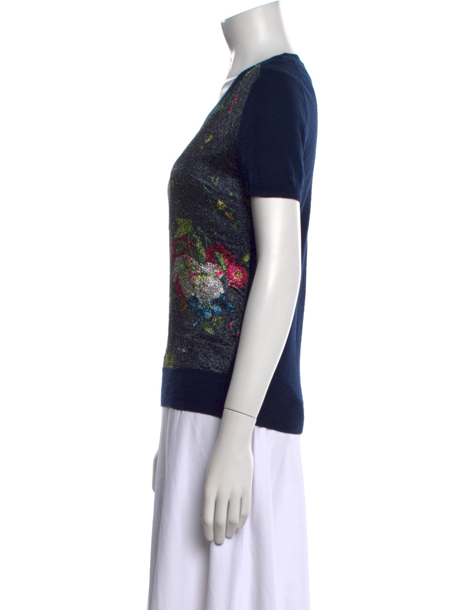 Erdem Merino Wool Floral Print Sweater