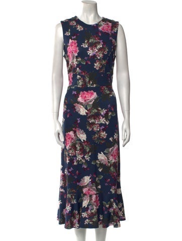 Erdem Dresses Floral Print Long Dress M