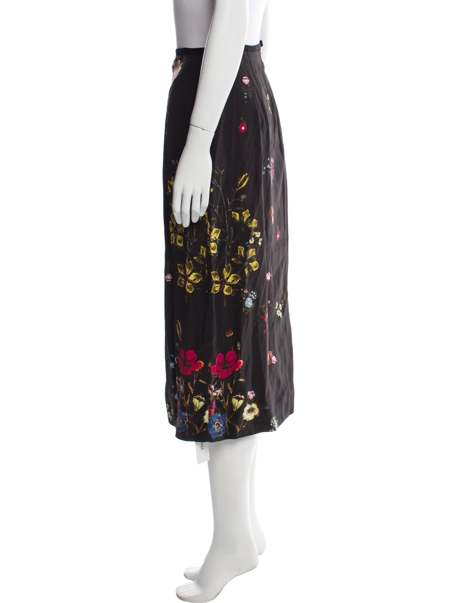 Erdem Silk Midi Length Skirt