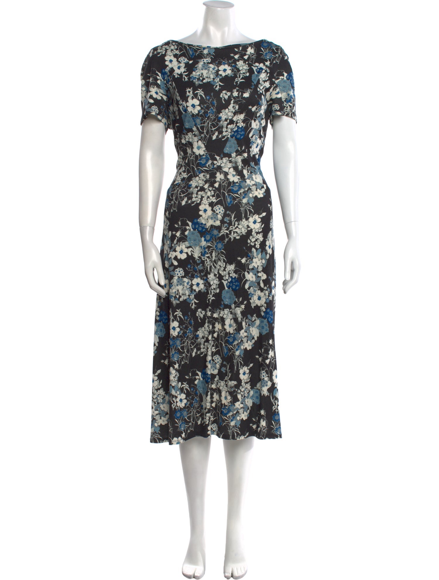 Erdem Floral Print Midi Length Dress