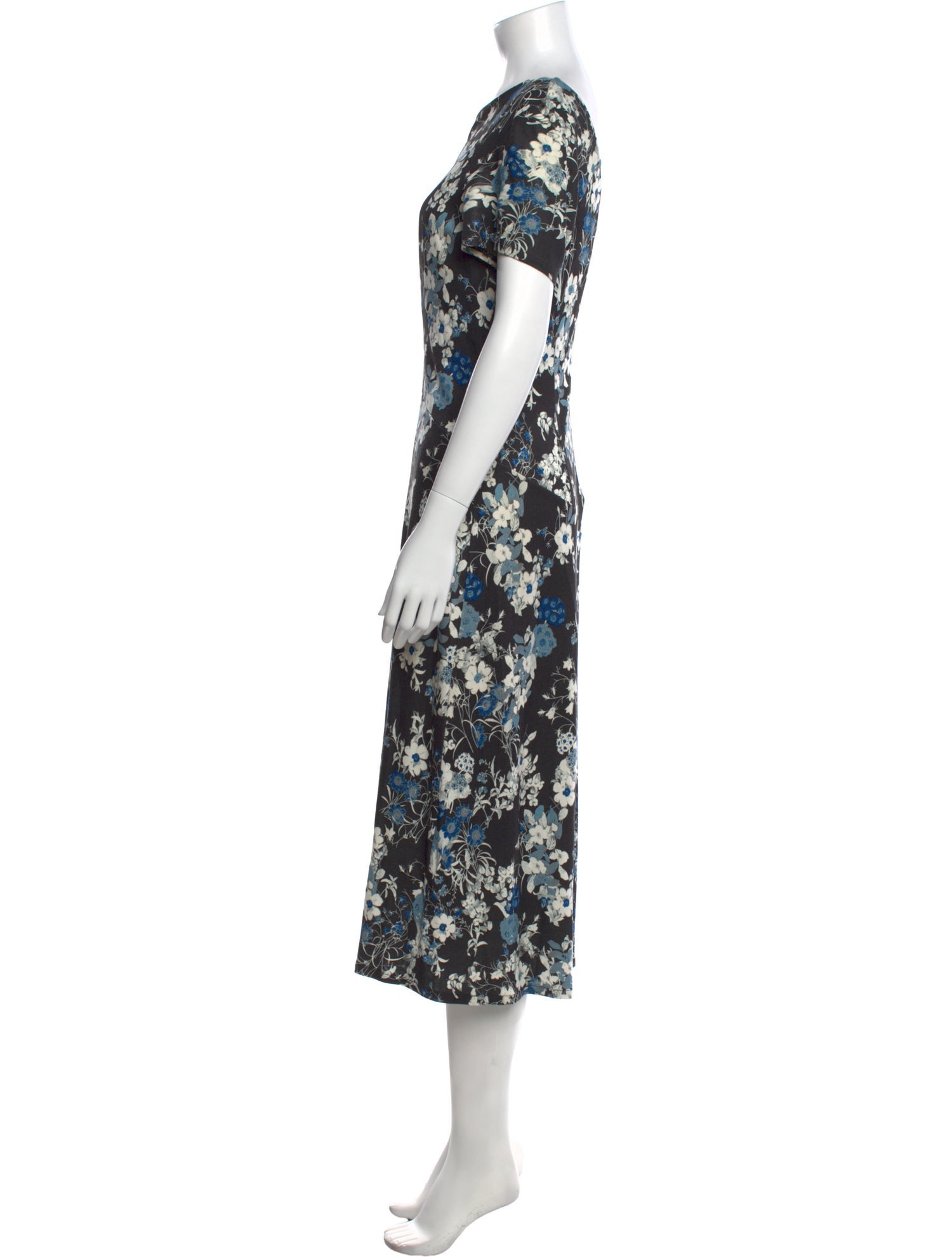 Erdem Floral Print Midi Length Dress