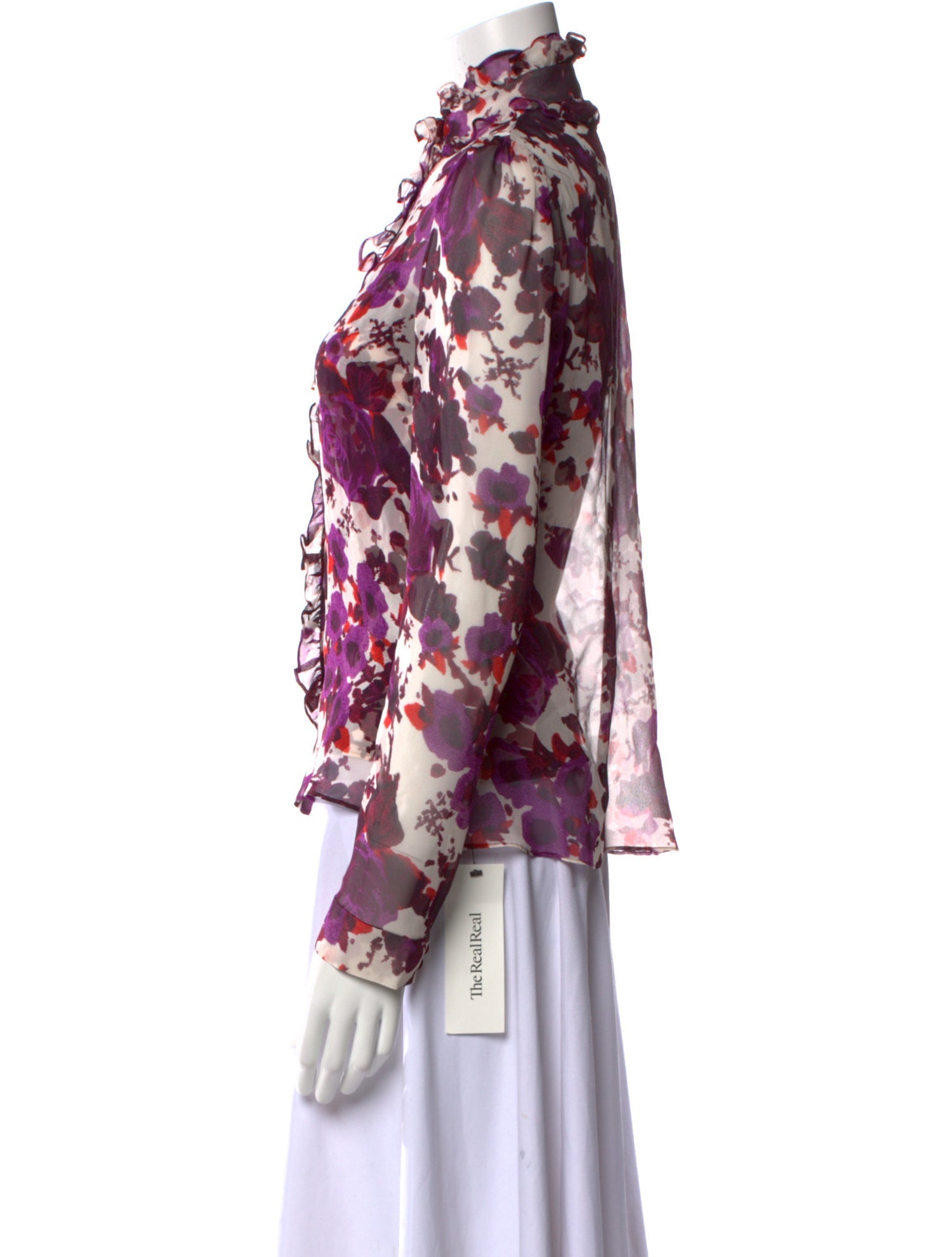 Erdem Silk Floral Print Blouse