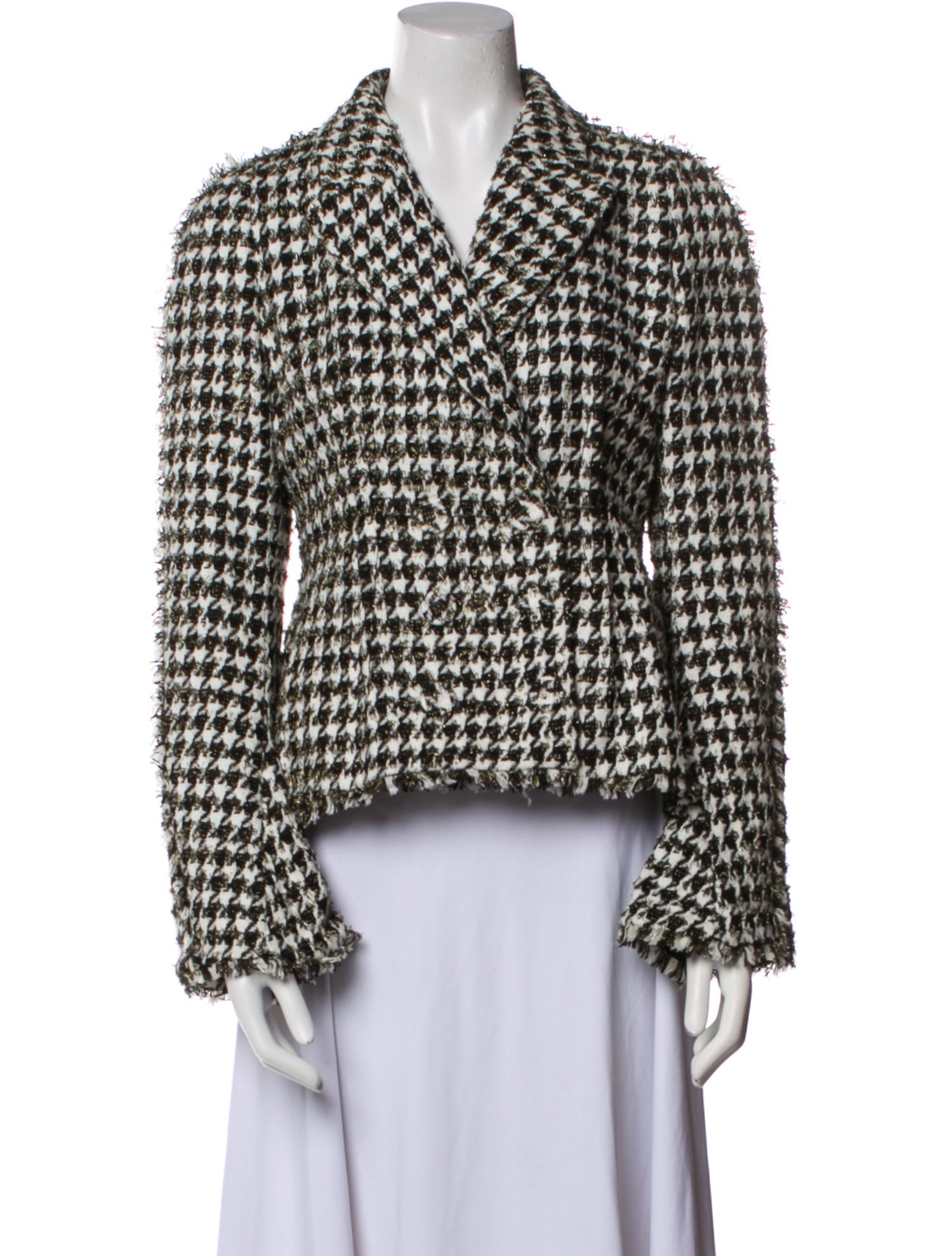 Erdem Houndstooth Print Blazer