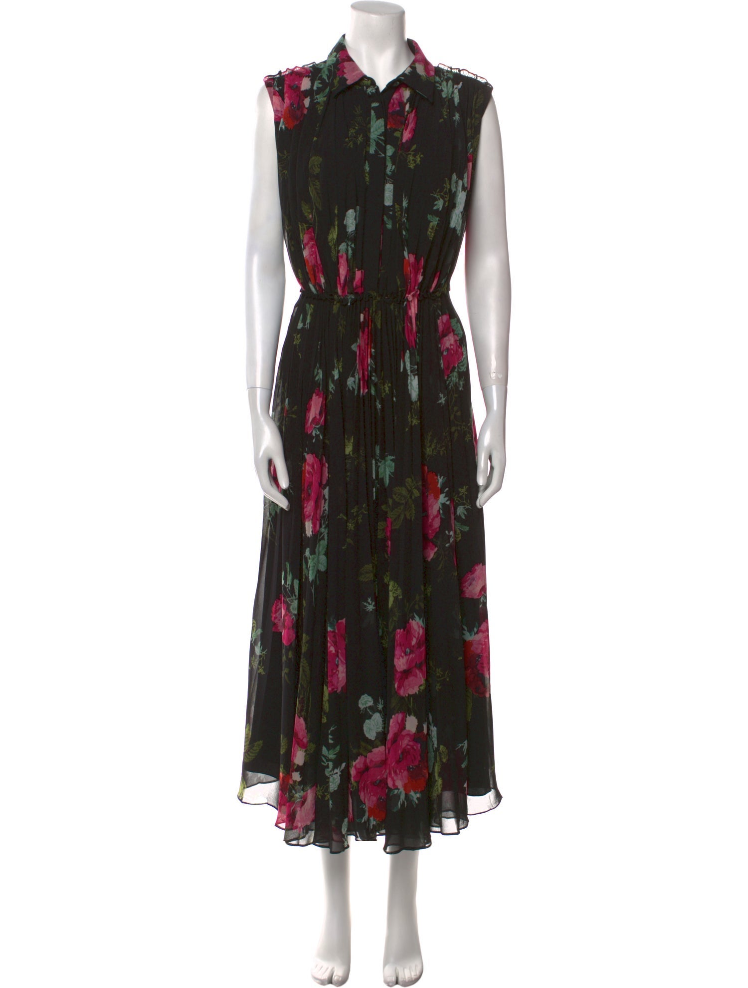 Erdem Floral Print Midi Length Dress
