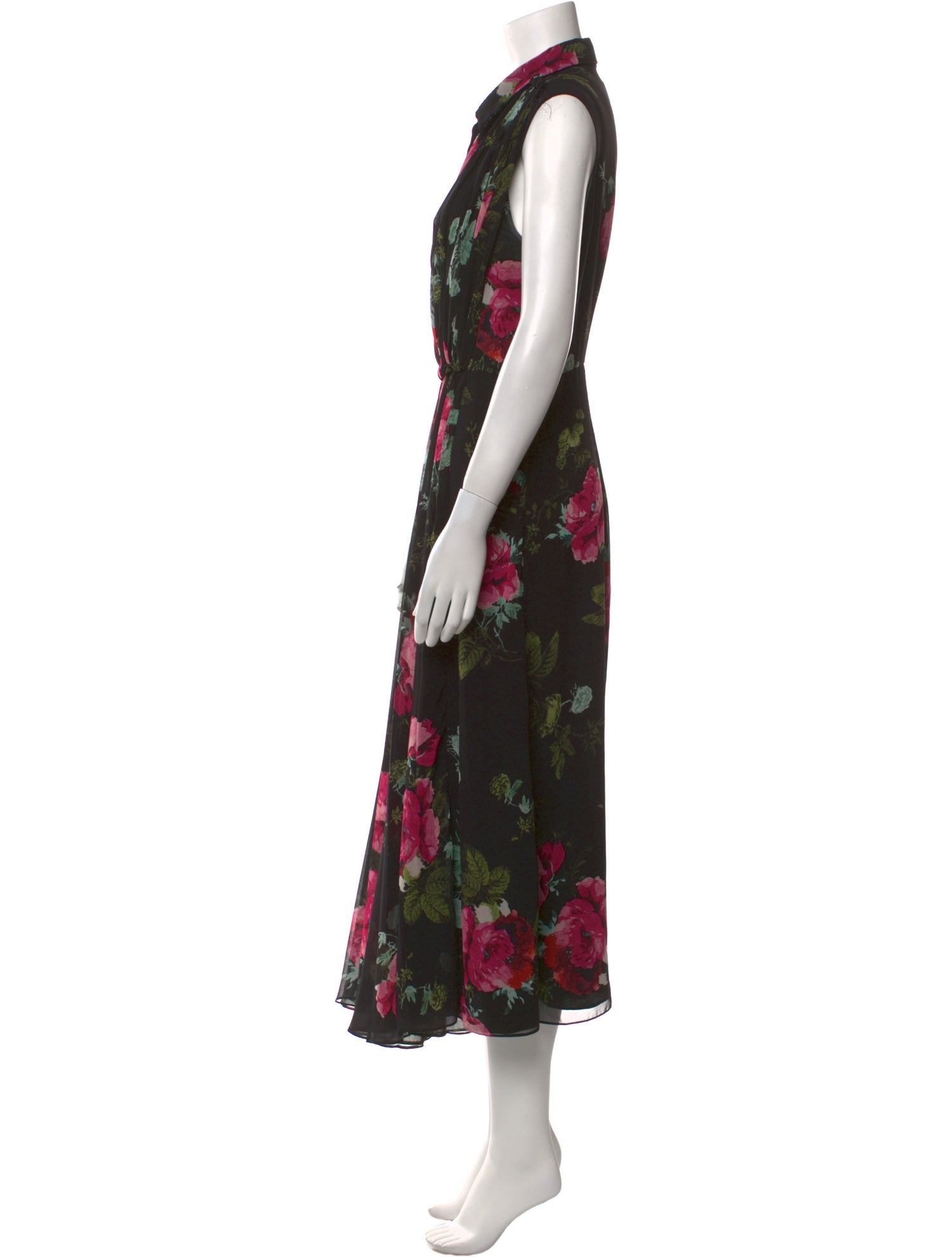 Erdem Floral Print Midi Length Dress