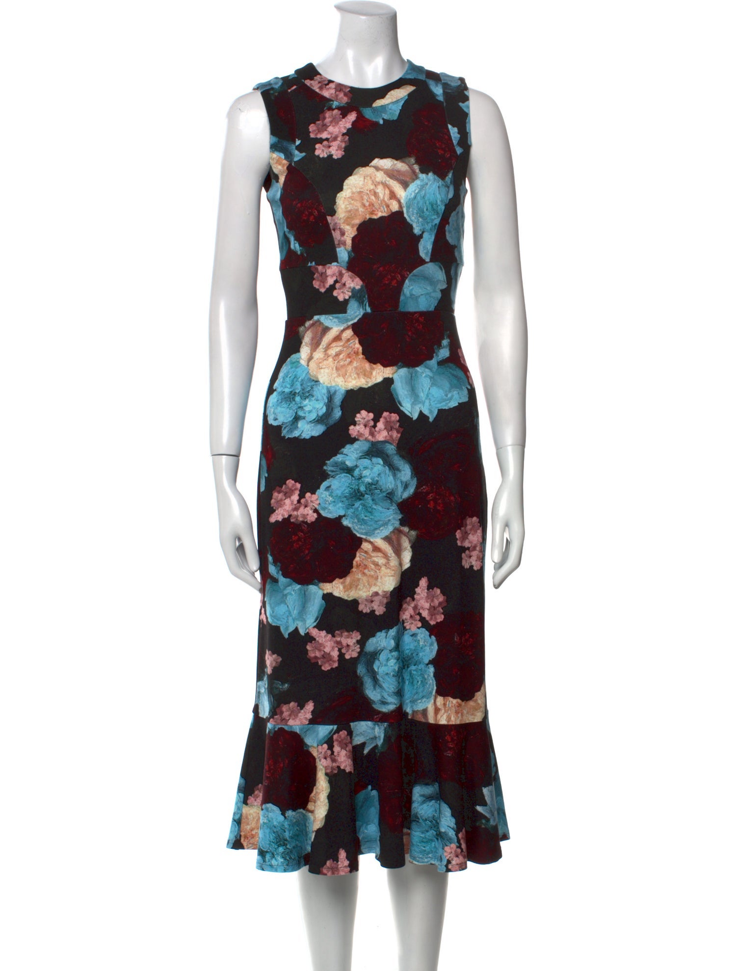 Erdem Floral Print Midi Length Dress