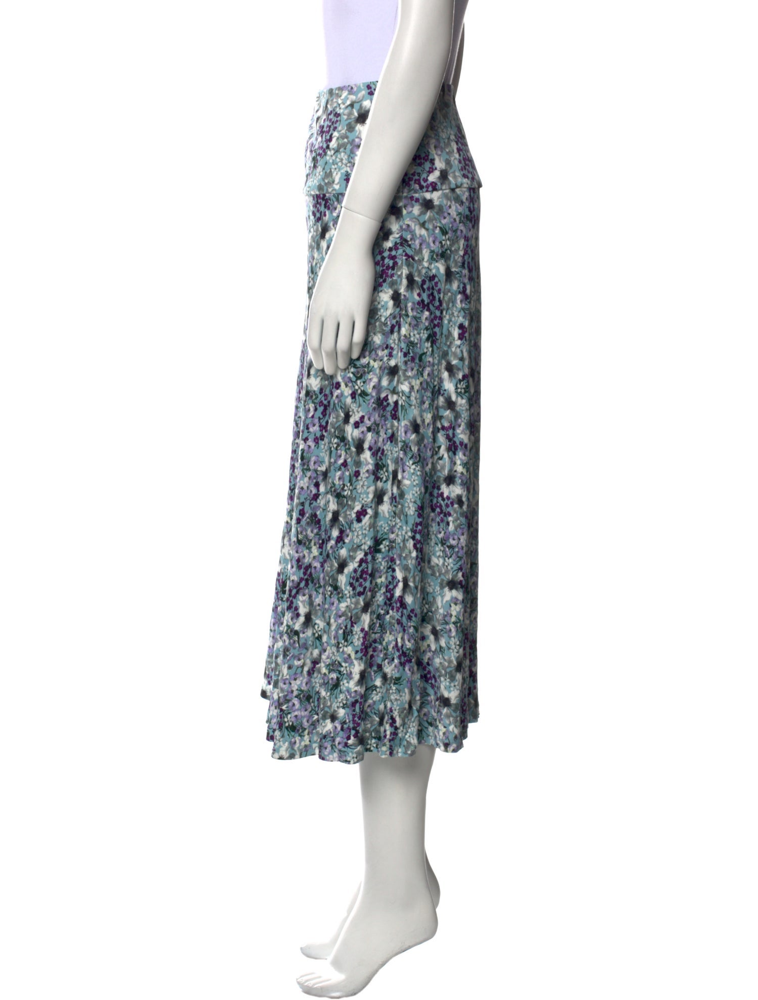 Erdem Floral Print Knee-Length Skirt