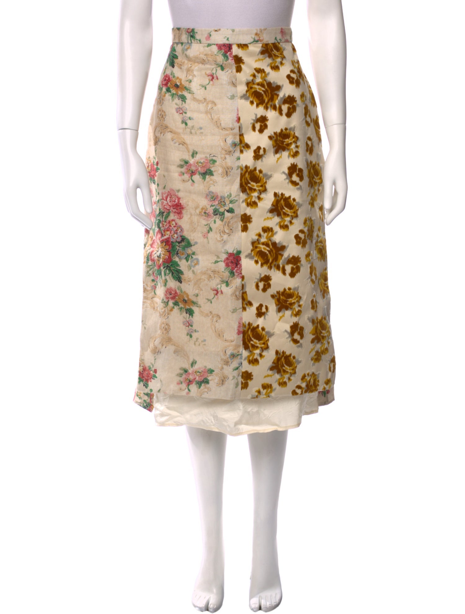 Erdem Linen Knee-Length Skirt