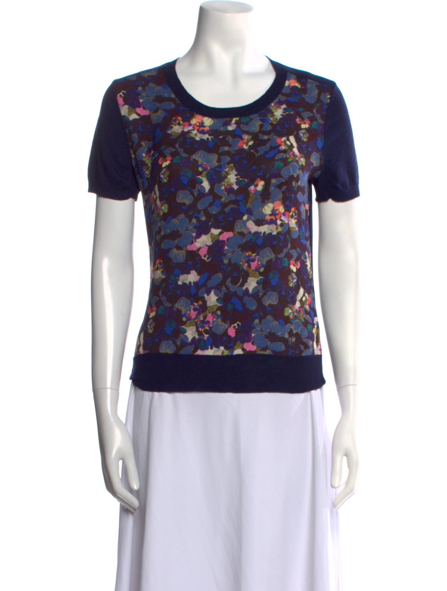 Erdem Merino Wool Floral Print Sweater