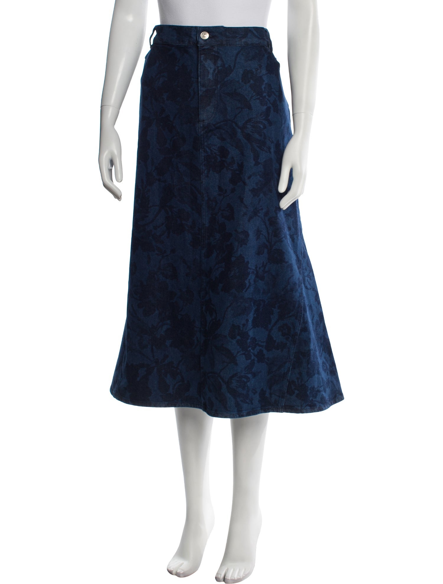 Erdem Floral Print Midi Length Skirt