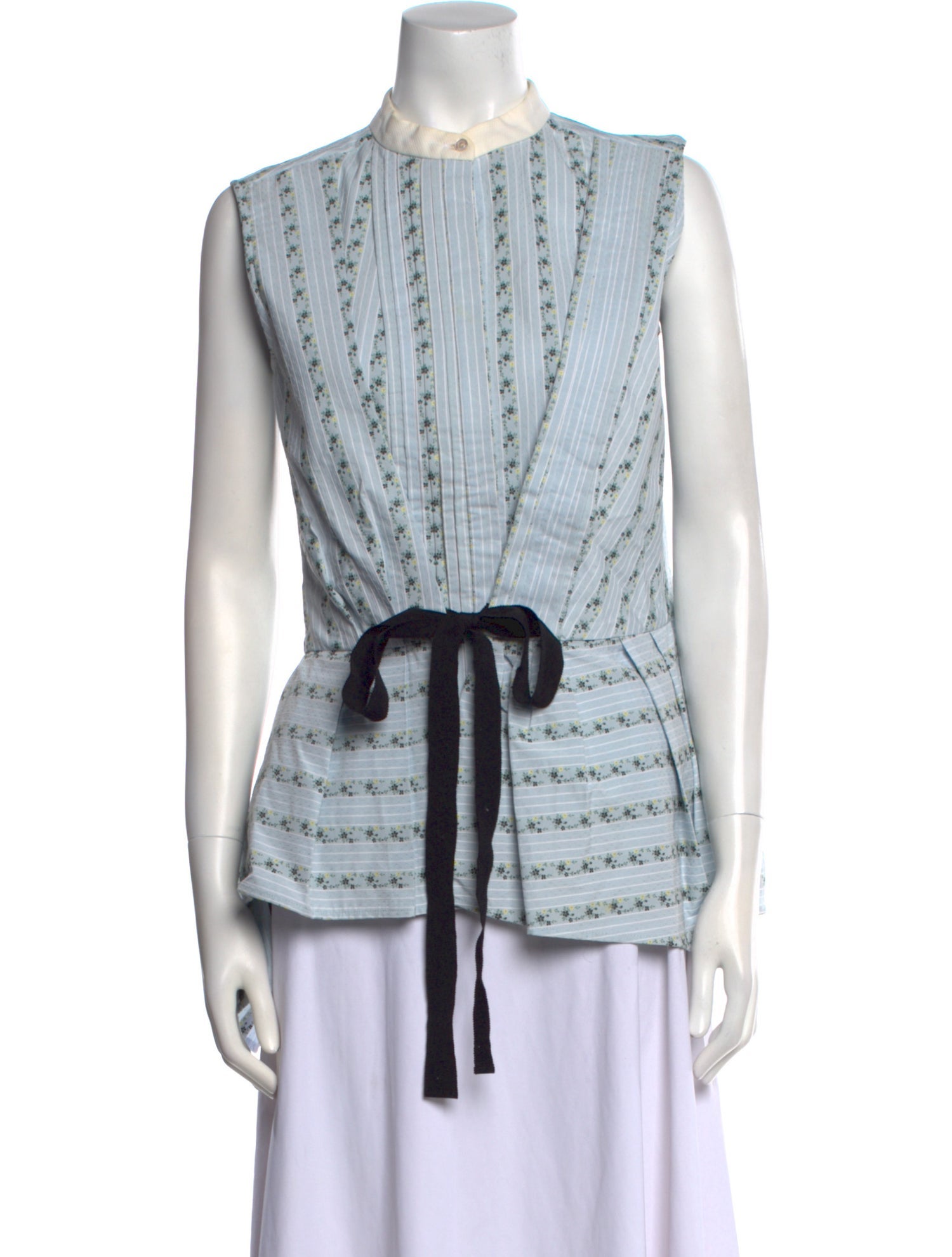 Erdem Printed Mock Neck Blouse