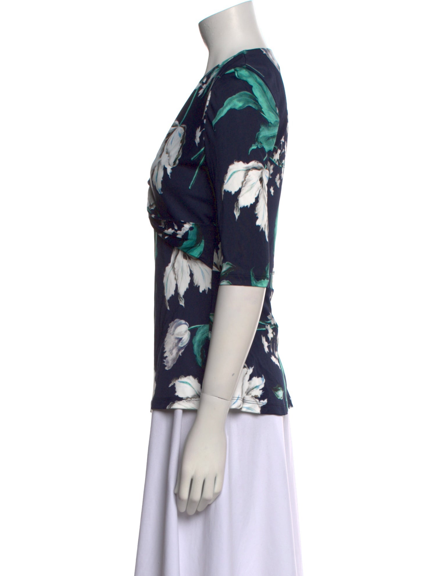 Erdem Floral Print V-Neck Blouse