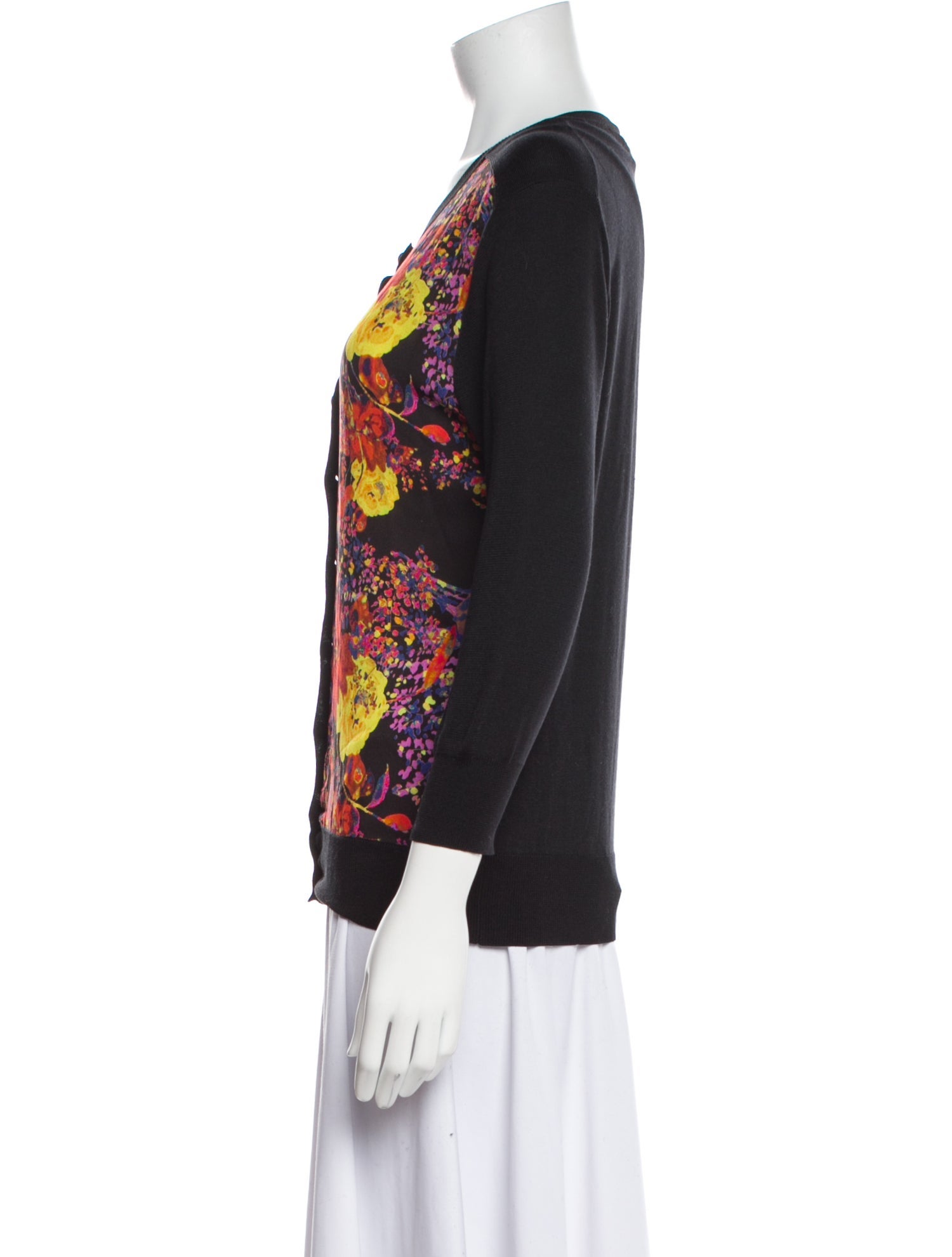 Erdem Silk Floral Print Sweater