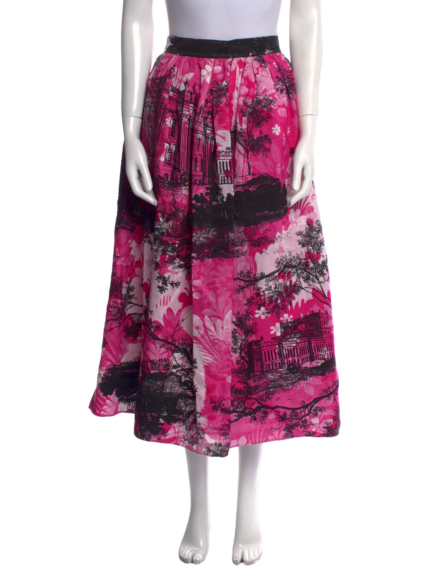 Erdem Printed Midi Length Skirt
