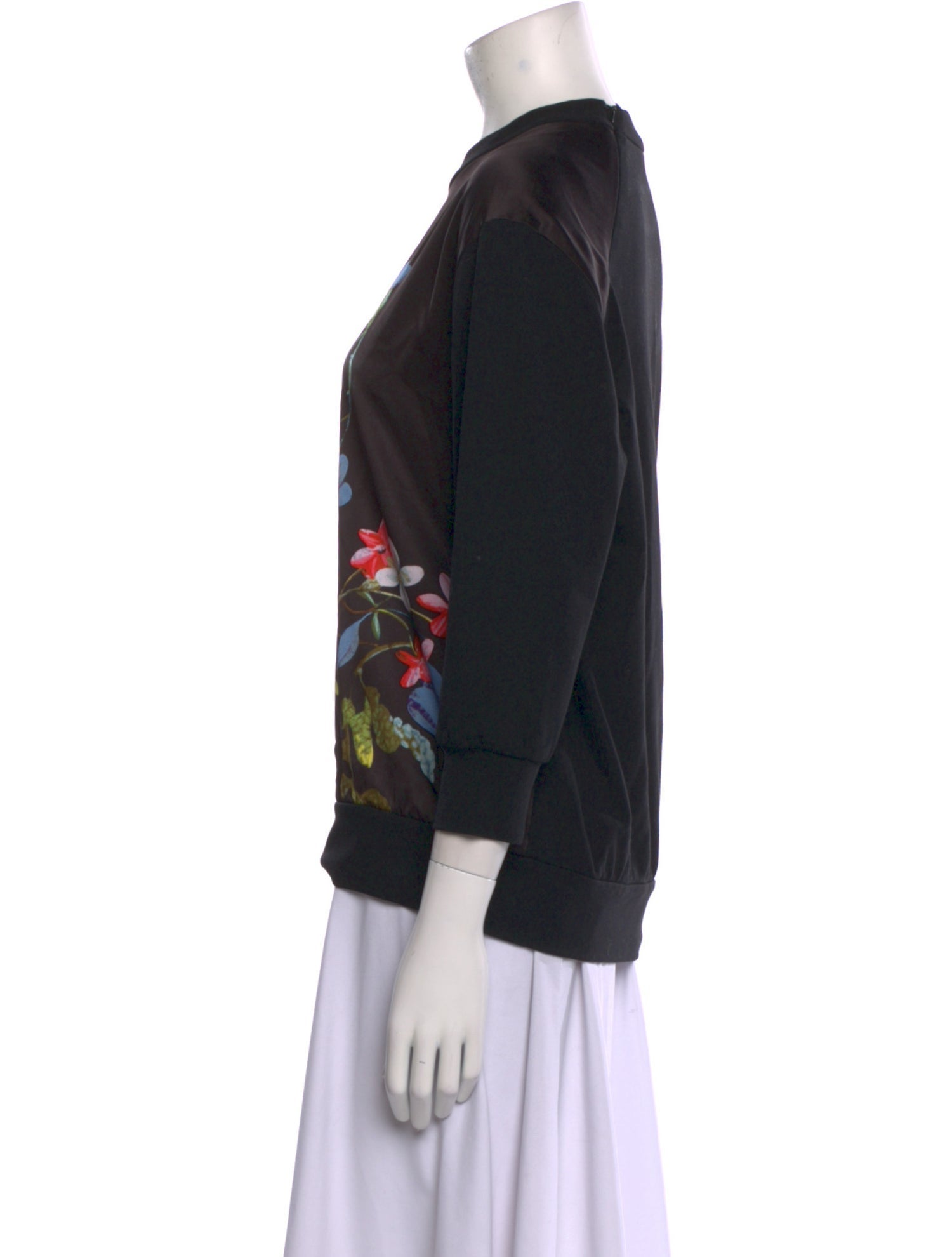 Erdem Floral Print Mock Neck Sweatshirt