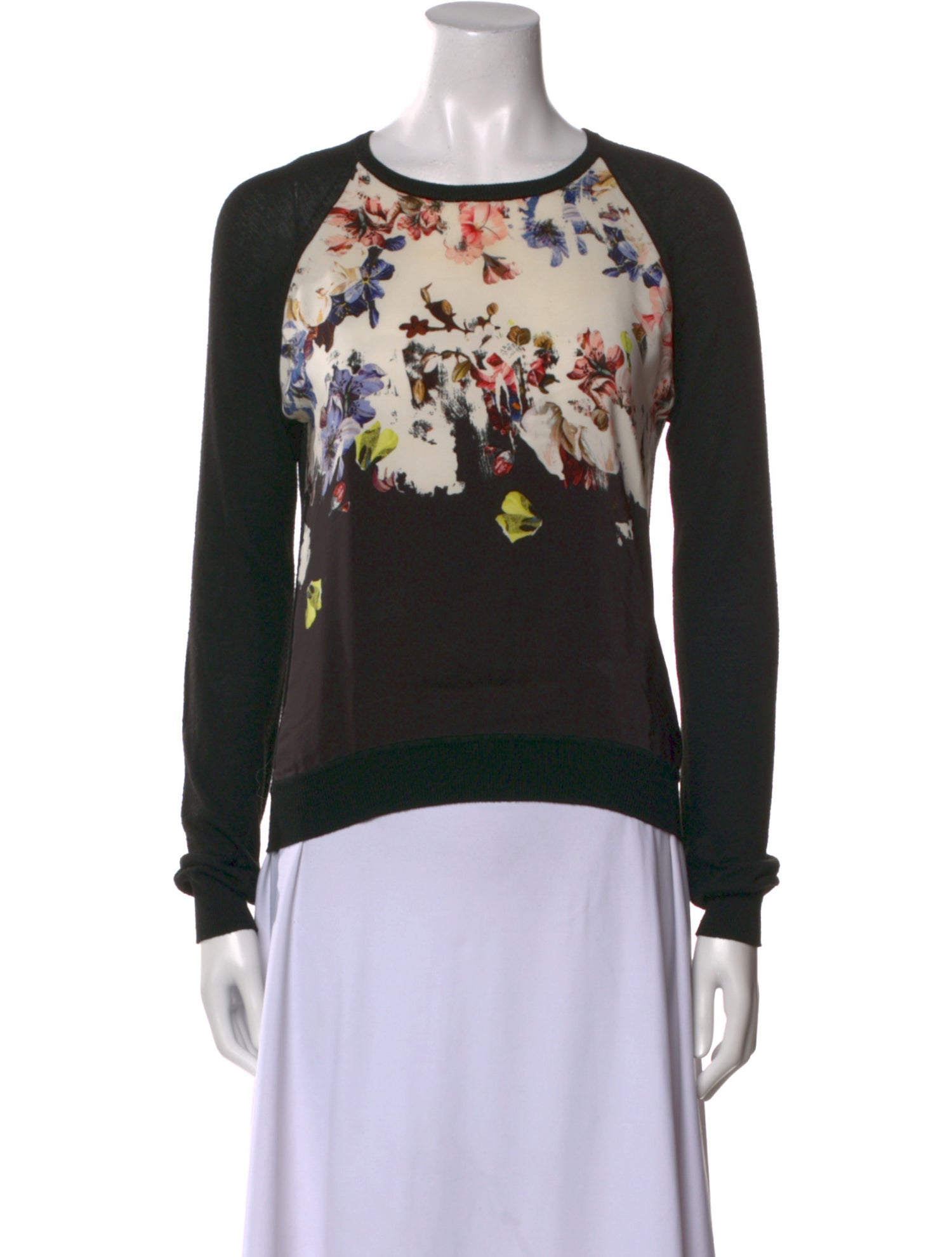 Erdem Floral Print Crew Neck Sweater