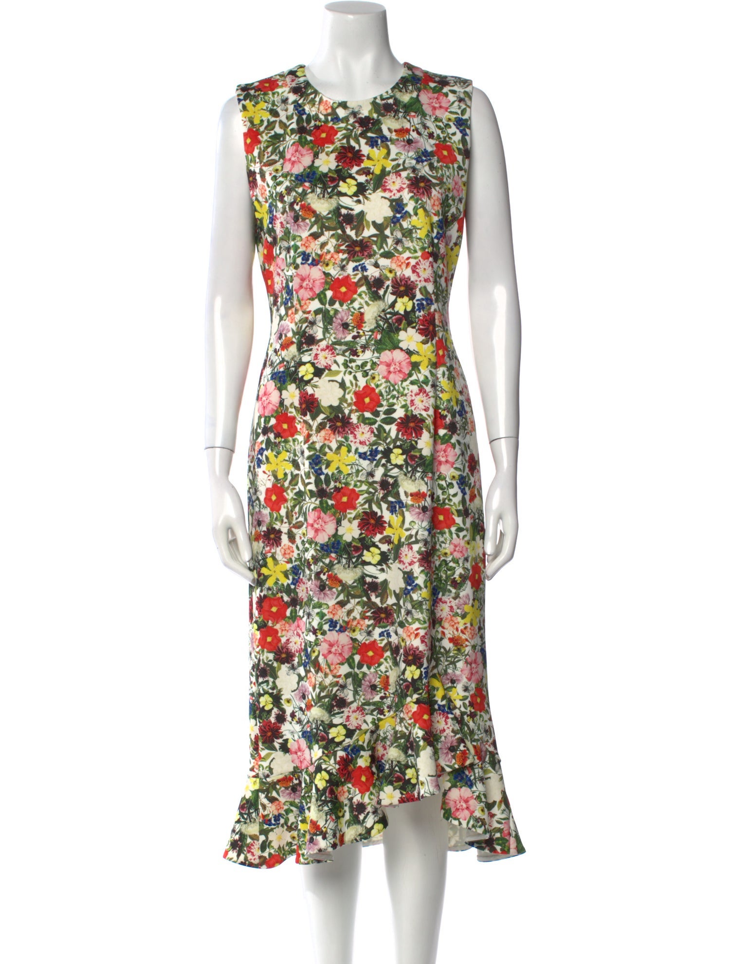 Erdem Floral Print Midi Length Dress
