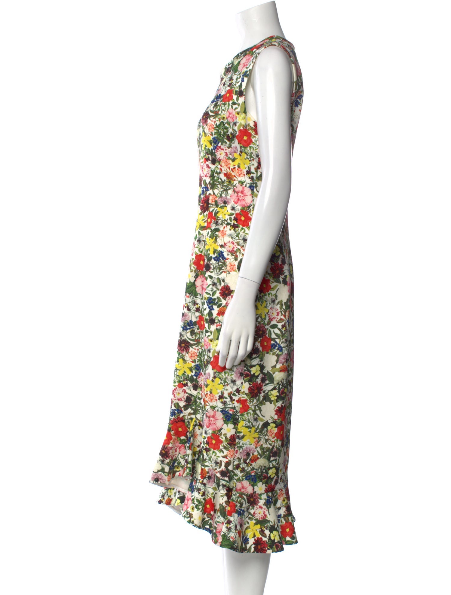 Erdem Floral Print Midi Length Dress