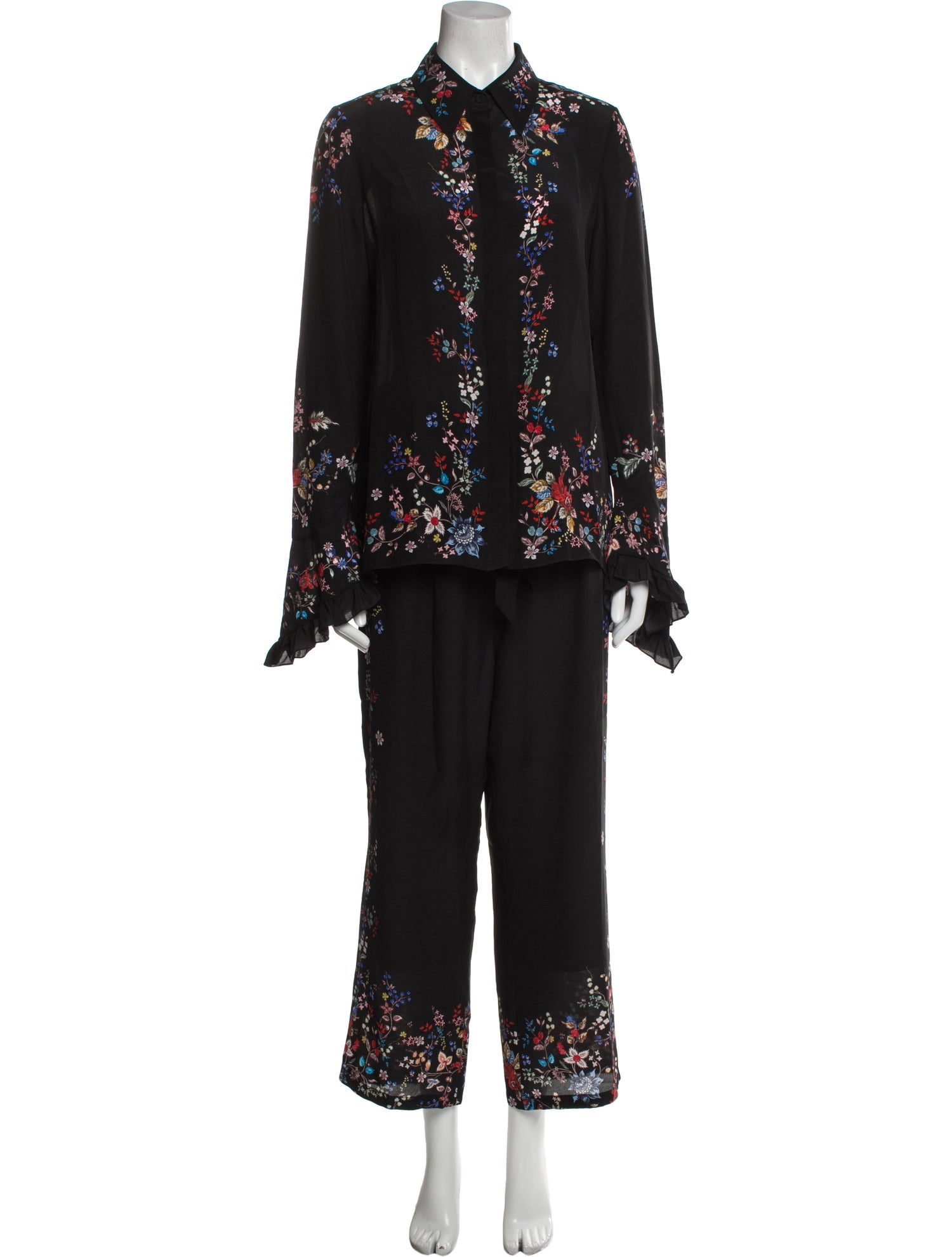 Erdem Silk Printed Pant Set