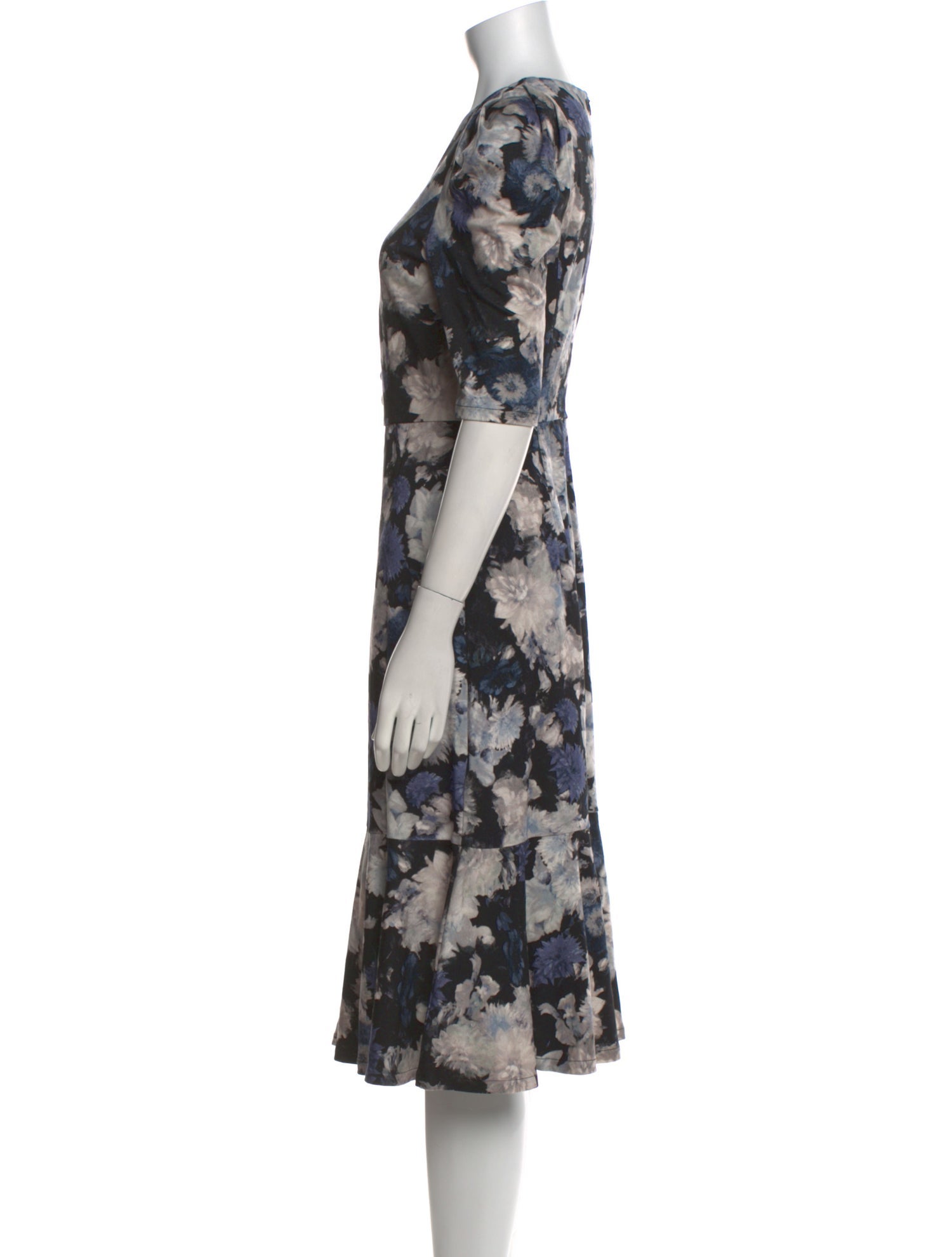 Erdem Floral Print Midi Length Dress