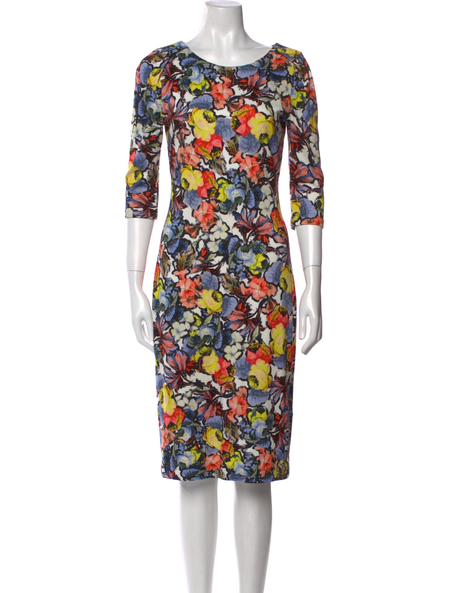 Erdem Floral Print Knee-Length Dress