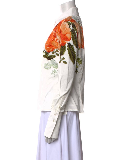 Erdem Floral Print Long Sleeve Button-Up Top