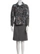 Erdem Wool Tweed Pattern Skirt Suit