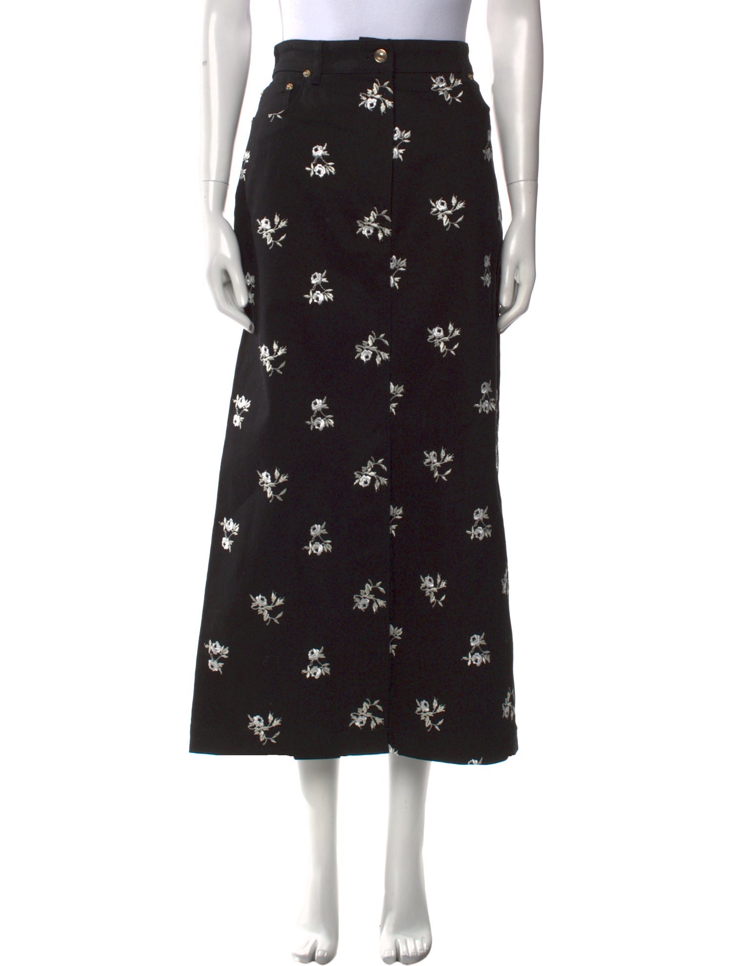 Erdem Floral Print Midi Length Skirt
