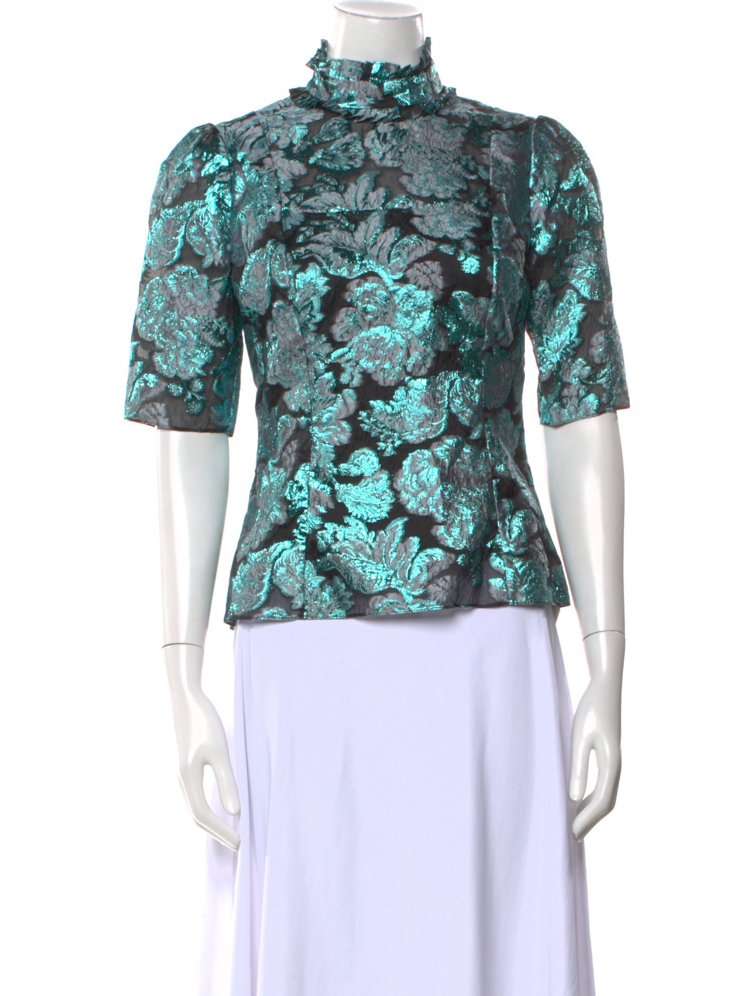 Erdem Silk Floral Print Blouse