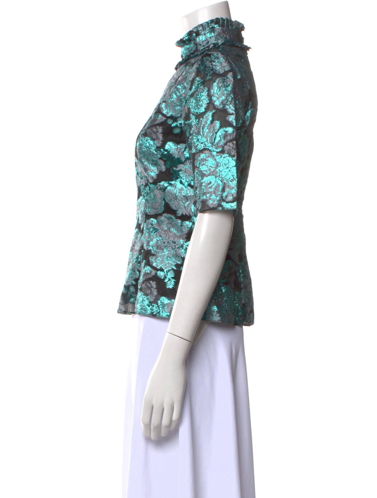Erdem Silk Floral Print Blouse