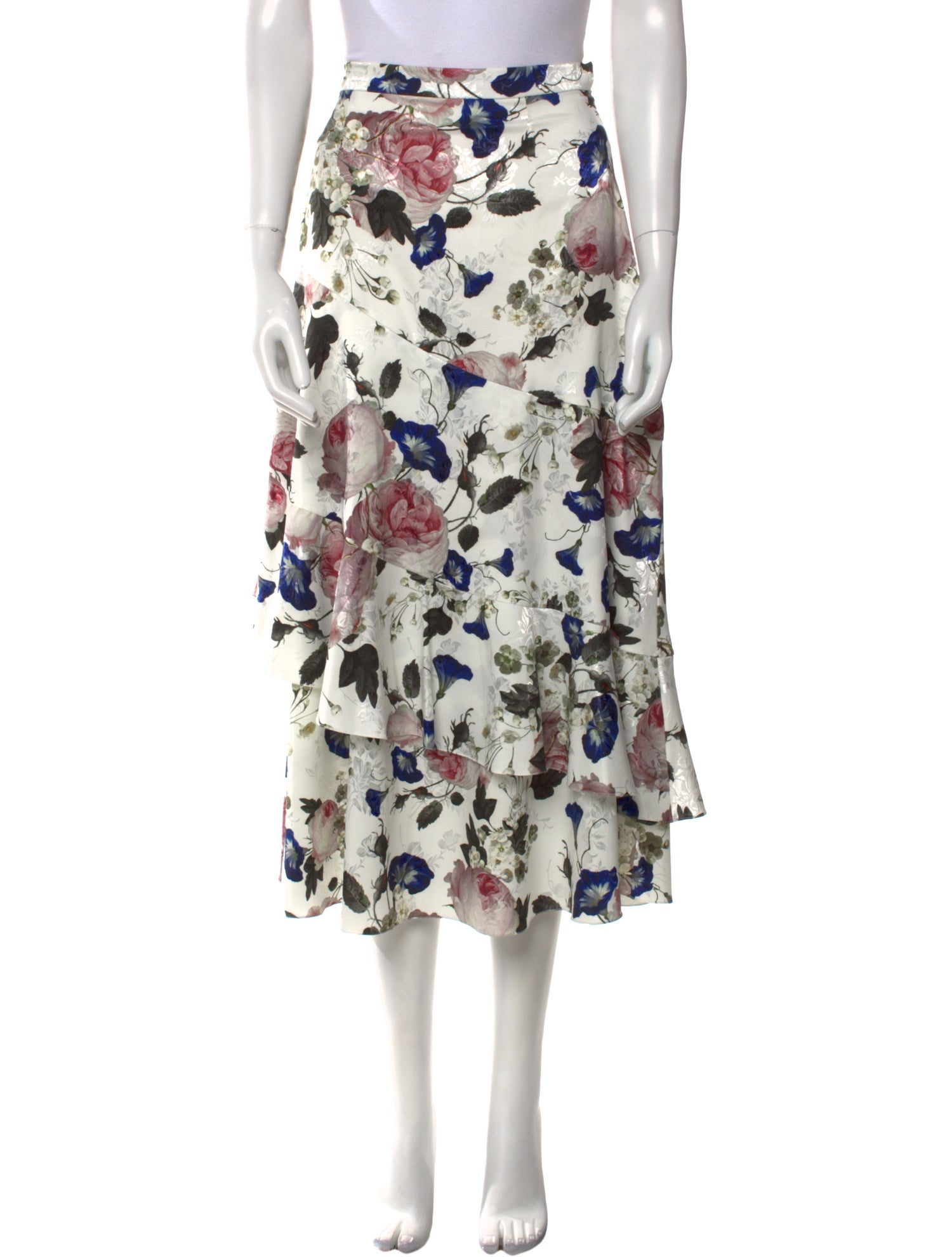 Erdem Floral Print Midi Length Skirt