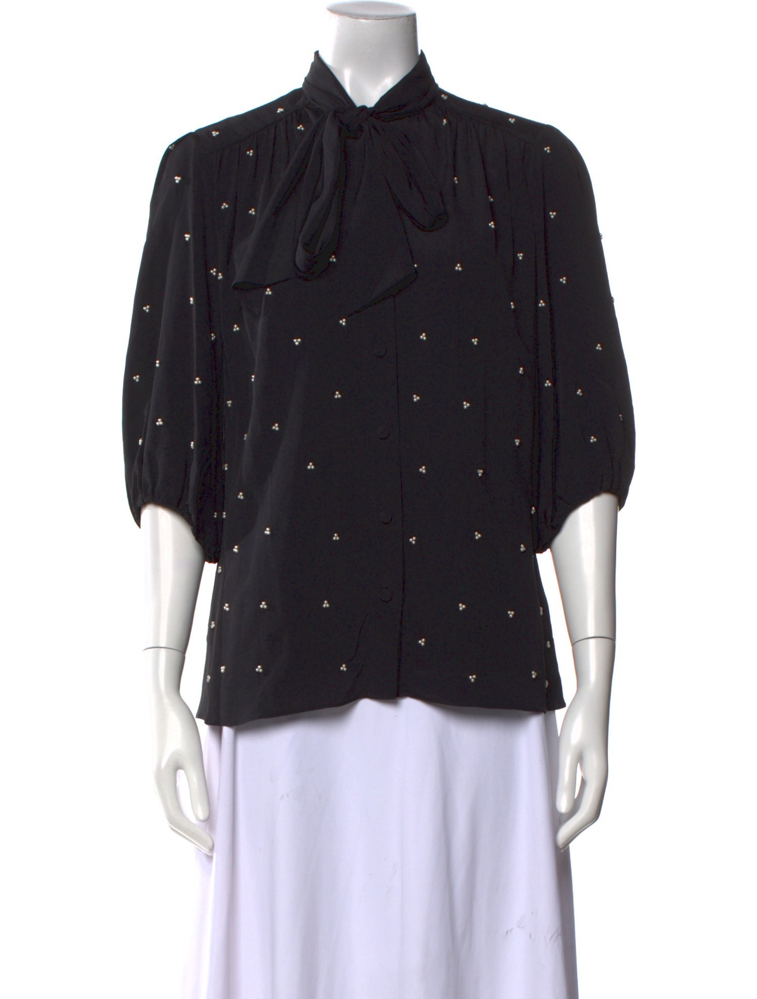 Erdem Silk Printed Button-Up Top