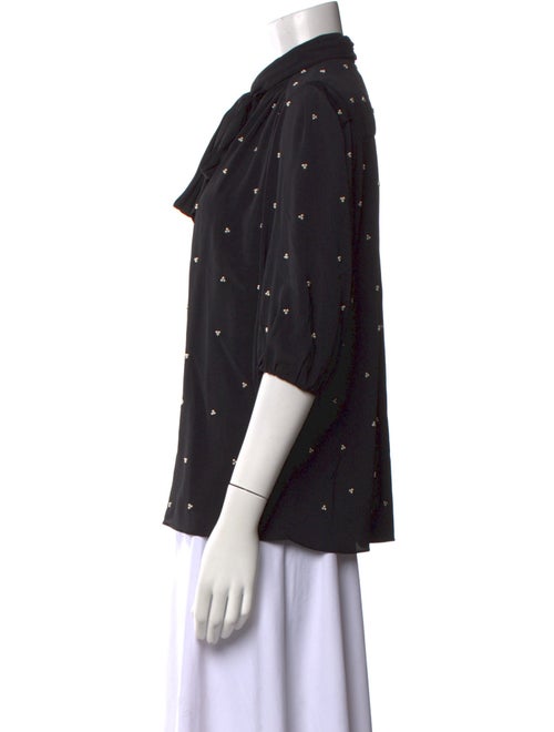 Erdem Silk Printed Button-Up Top