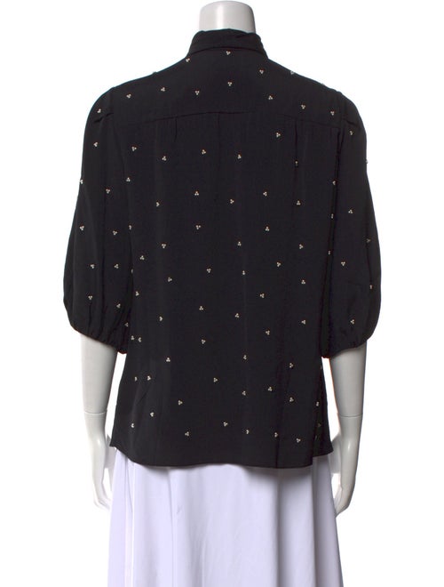 Erdem Silk Printed Button-Up Top