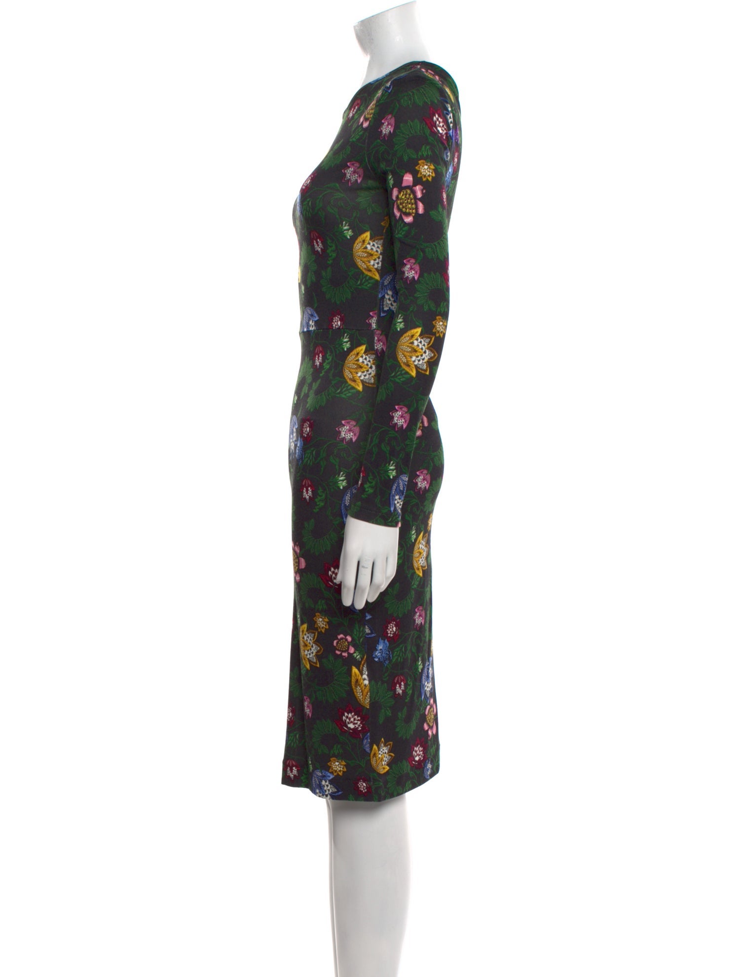 Erdem Floral Print Midi Length Dress