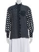 Erdem Silk Polka Dot Print Button-Up Top