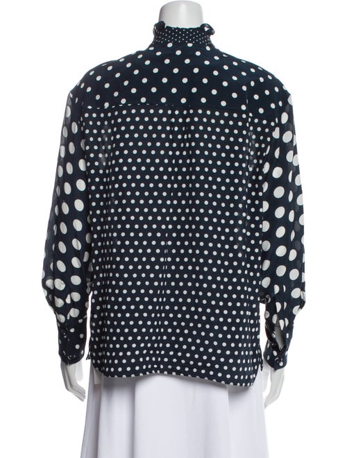 Erdem Silk Polka Dot Print Button-Up Top