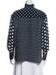 Erdem Silk Polka Dot Print Button-Up Top