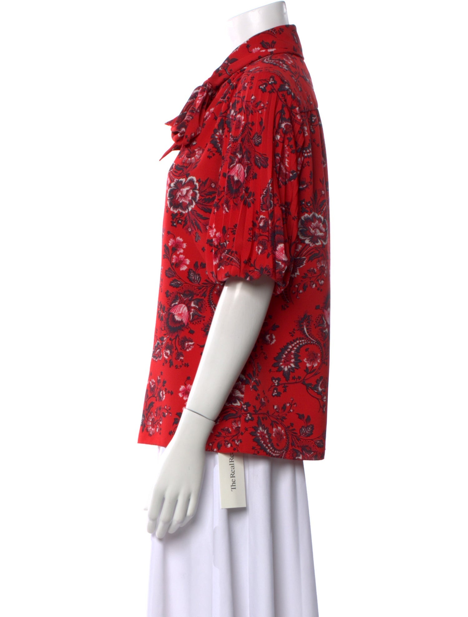 Erdem Floral Print Short Sleeve Button-Up Top