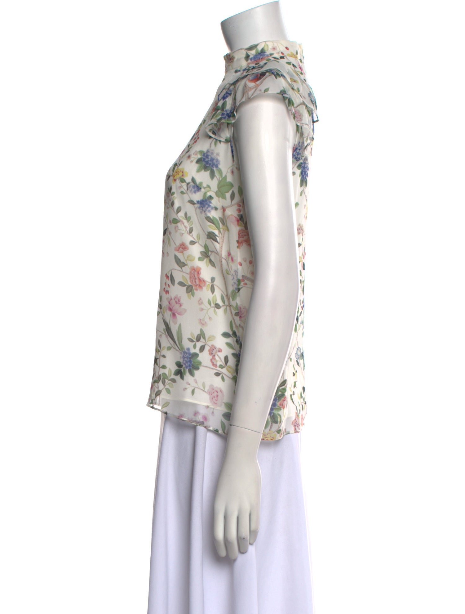 Erdem Silk Floral Print Blouse