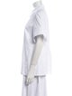 Erdem Short Sleeve Button-Up Top
